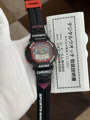 Rare Vintage Citizen Q&Q Racing Men’s Digital Chronograph Sports Watch JDM 1990s - Image 1 of 4
