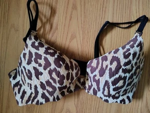 Victoria's Secret Very Sexy Push-Up Women 36C Leopard Print Bra Smooth Underwire - Picture 1 of 3