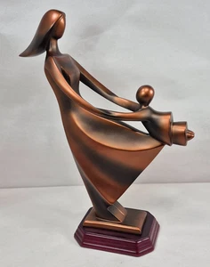 Herco Gift Professional Figurine Mother & Child 11.25" Art Deco Style Sculpture - Picture 1 of 14