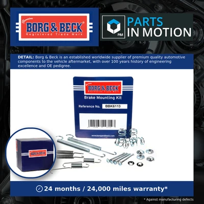 Hand Brake Shoe Fitting Kit fits OPEL MANTA B Rear 1.8 2.0 83 to 88 B&B Quality - Image 1 of 4