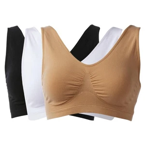 Rhonda Shear 3 Pack Original Cotton-Blend Ahh Bra Black/White/Beige XL New - Picture 1 of 5