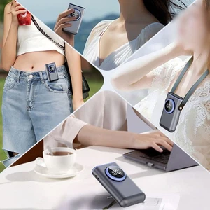 AI Waist Fan Portable Rechargeable with LED Display and 100 Speed Levels - Photo 1/3