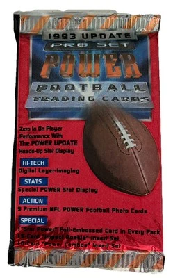 1993 Pro Set Power Update Series Football Factory Sealed Pack (x1) NFL (B157) - Image 1 of 2