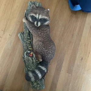 BOSSONS CHALKWARE WILD LIFE SERIES "RACCOON" WALL SCULPTURE 12.5" - Picture 1 of 13