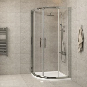 900 x 900mm Quadrant Shower Enclosure Sliding Door Walk in Cubicle Glass Screen - Picture 1 of 11