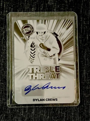 2024 Press Pass Premium Triple Amenaza Placa de Impresión Negra Auto Dylan Crews 1/1 🔥 Foto 1 de 2