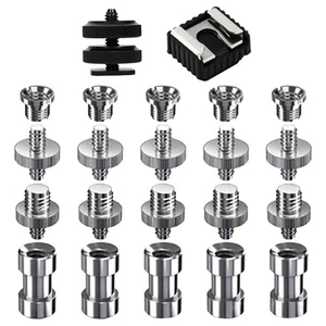 22x Camera Mount Screw Kit 1/4 inch and 3/8 inch Tripod Screw Adapter for - Picture 1 of 3
