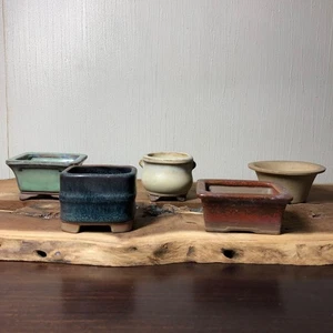 Japanese Bonsai Pot by Tosui / Marufuji Set of 5 - Picture 1 of 14