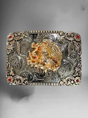 Hebilla de cinturón vaquero occidental Mexican Eagle Rodeo Hebilla Vaquera Con Águila México Foto 1 de 2