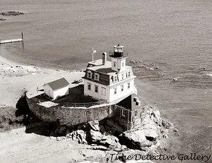 Rose Island Lighthouse near Newport, Rhode Island - Historic Photo Print - Picture 1 of 1