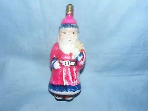 Christmas Figural Light Bulb Santa Vintage Milk Glass Decoration Working (b) - Picture 1 of 2