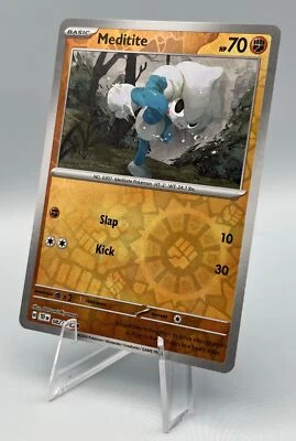 082/162 Meditite - SV05 Temporal Forces - Reverse Holo NM Pokemon - Image 1 of 2
