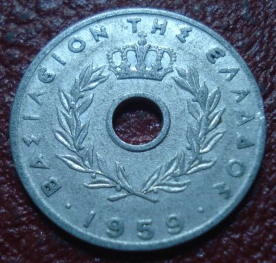 1959 GREECE 20 LEPTA IN VF-EF CONDITION - Image 1 of 2