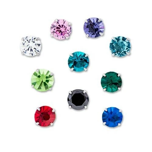 16G/18G STEEL PRONG SET 3MM CIRCULAR GEM HEADS — 第 1/1 张图片