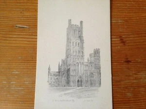 POSTCARD: WESTERN FRONT - ELY CATHEDRAL! - CAMBRIDGESHIRE - ENGLAND - UNPOSTED - Picture 1 of 2