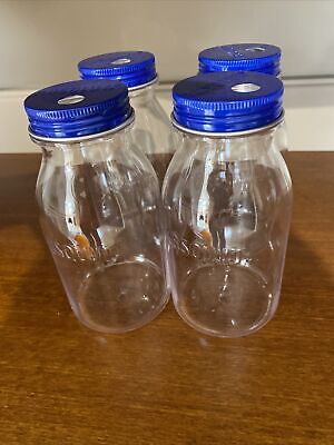 4 Absolut Vodka Plastic Jam Jar, Drinking • 7.54£