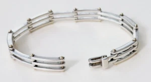Tiffany & Co Gatelink Gate Link Bracelet 18K Gold & Sterling Silver Rare Unisex - Picture 1 of 7