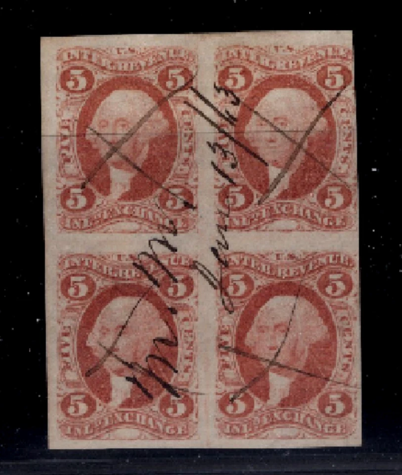 US REVENUE - R27a - PEN CANCEL - F/VF - VERY NICE APPEARANCE -  SCV:  $120.00 - Image 1 of 1