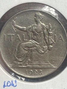 Silver Coin, Italy, 1928-R, 1 Lira - Picture 1 of 2