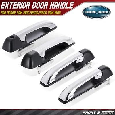 4x Manija de puerta exterior de metal mejorada para Ram 1500 Dodge Ram 2500 delantera y trasera Foto 1 de 4