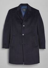 Jos. A. Bank Men's Executive Collection Top Coat Size 48 Long Navy Blue Wool 48L