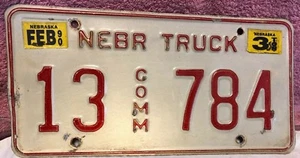 1990 Cedar county Nebraska Commercial Farm Truck license plate    - Picture 1 of 1