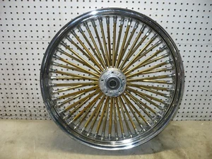 HD HARLEY 01 18 DNA FAT 52 GOLD SPOKE FRONT WHEEL TOURING ULTRA ROAD KING 21X3.5 - Bild 1 von 24