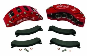 99-04 Ford F-250/350/Excrsion SSBC Cambio rápido 8 Pistón Kit de pinza delantera (rojo) - Imagen 1 de 3