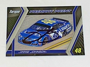 Jimmie Johnson CUP SERIES CHAMPION PANINI TORQUE #48 LEGEND autographed card 