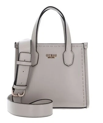 GUESS Silvana 2 Compartment Mini Tote XS Handtasche Schultertasche Taupe beige - Bild 1 von 4