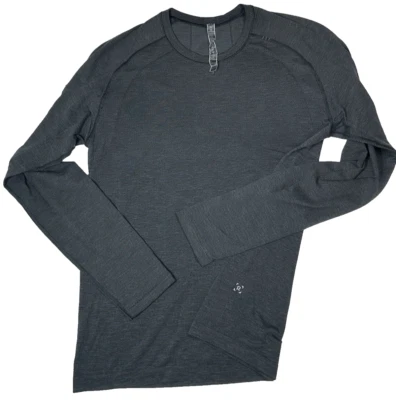 Camisa deportiva gris manga larga LULULEMON Tech Swiftly para hombre talla M Foto 1 de 4