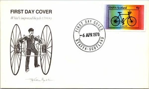 1978 Scotland - White's Improved Bicycle (1869) on Cachet FDC - F11397 - Picture 1 of 2