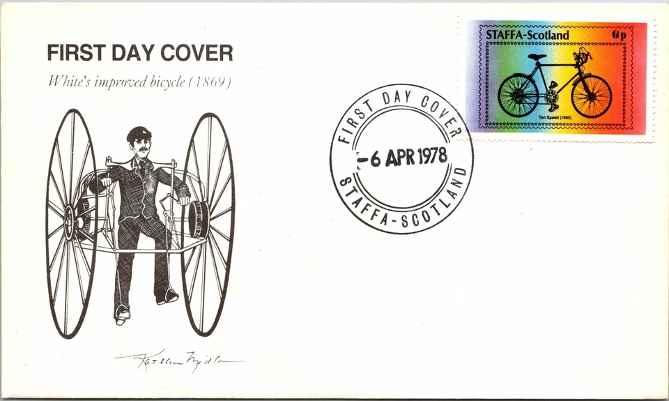 1978 Scotland - White's Improved Bicycle (1869) on Cachet FDC - F11397 - Image 1 of 2