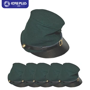 Men's US Civil War Sharpshooter Forage Green Wool Kepi - 6 Pack - Picture 1 of 2