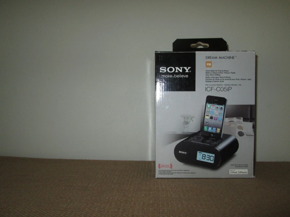 Sony Icf-c05ip Alarm Clock FM Radio and Charging Dock for iPod iPhone Black