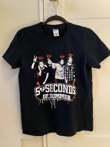 5SOS Sounds Live Feels Live 2016 Tee (Unisex Small) Gildan 5 Seconds Of Summer - Picture 1 of 5