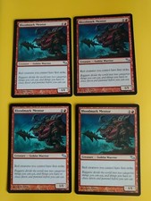 MTG Bloodmark Mentor  Shadowmoor Goblin Warriorr  Playset 4 cards as pics