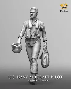 Nutsplanet US Navy Flugzeugpilot 2 Kopf Optionen unlackiert 1/16. Harz Kit - Bild 1 von 6
