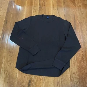 Camisa térmica tejida gofre estilo Y2K para hombre talla L marrón años 2000 - Imagen 1 de 7