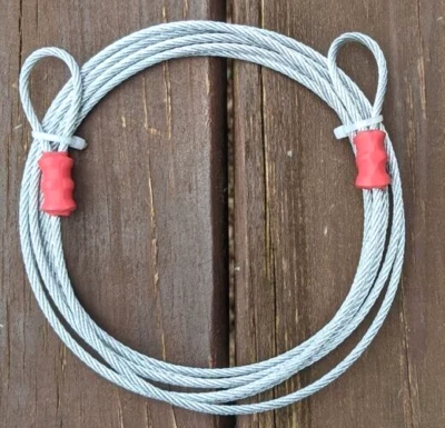 6ft Cable Bike Lock 1/8", 3.17mm 7x7, GALVANIZED STEEL SECURITY NOT VINYL COATED - Image 1 of 3