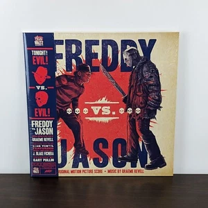 Mondo FREDDY VS JASON Original Score GREEN & RED Stripes w SILVER SPLATTER Vinyl - Picture 1 of 4