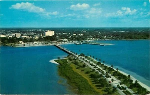 Clearwater Florida FL aerial view municipal bandshell auditorium Postcard - Picture 1 of 2