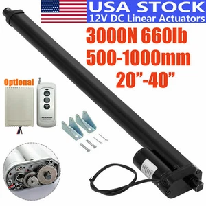 DC12V 3000N 660lb Linear Actuator Long Stroke 50-1000mm 2" - 40” IP65 Waterproof - Picture 1 of 43