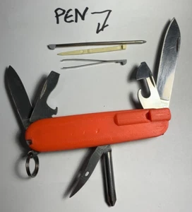 Victorinox Tinker Swiss Army Knife Smooth Scales ORANGE Glow Dark EXTRAS!  TOWP1 - Picture 1 of 6