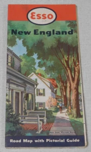 1950 ESSO gas station map of New England - Picture 1 of 2
