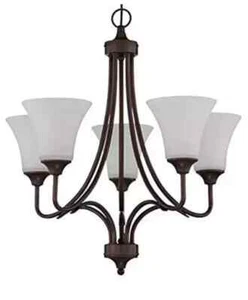 Sunset Lighting 5-Light Darby Chandelier 100W Provincial Bronze - F18055-64 - Picture 1 of 4