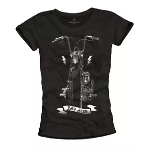 CAMISETA DE MUJER DE MOTOCICLETA PERSONALIZADA CON COBRE - TOP CAMISETA DE CHICA TUNING MOTOCICLISTA - Imagen 1 de 1