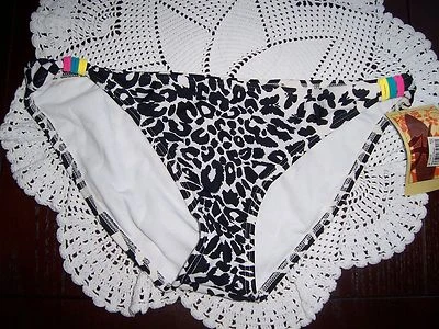 Hobie - Womens Bikini Swimwear Bottoms - Size S - black/white - lined - Image 1 of 2