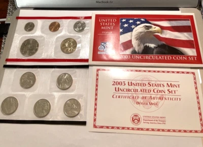 2003 Official U.S. Mint Set Philadelphia & Denver Uncirculated in Original Packs - Image 1 of 2