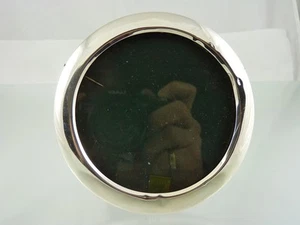PLAIN ROUND 4.5" PHOTO FRAME BY EM&S BIRMINGHAM 1909 - Picture 1 of 6